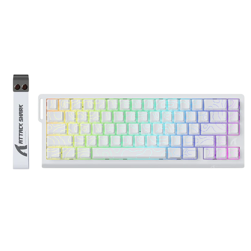 ATTACK SHARK X68HE - WHITE CONTOUR LINES