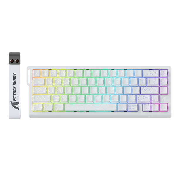 ATTACK SHARK X68HE - WHITE CONTOUR LINES