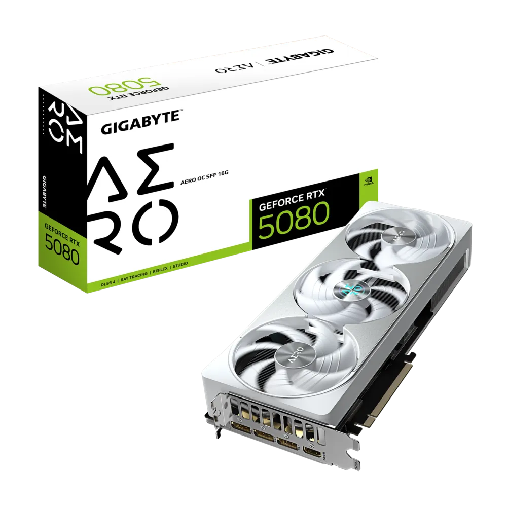 GIGABYTE GEFORCE RTX 5080 16GB AERO OC EDITION - WHITE