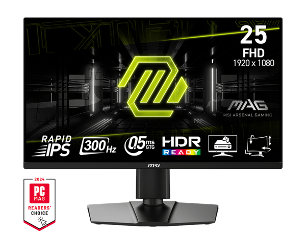 MSI MAG 255PXF 24.5" FHD 300HZ 0.5MS RAPID IPS PANEL