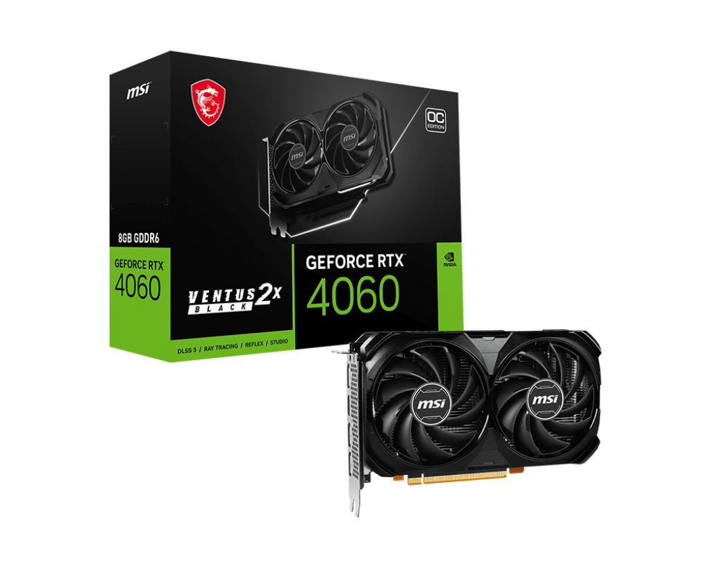 MSI GEFORCE RTX 4060 8GB VENTUS 2X OC EDITION - BLACK