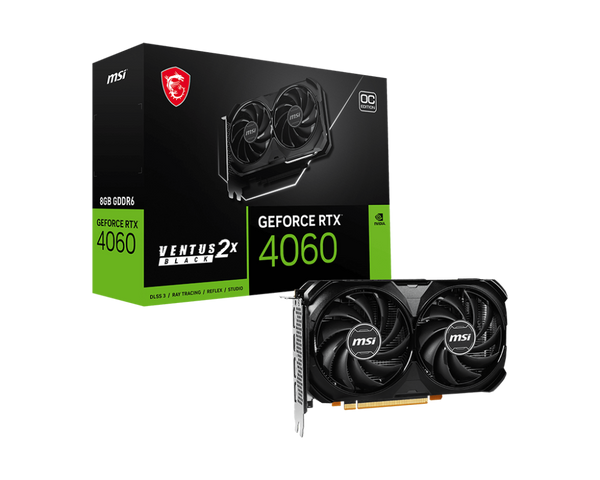 MSI GEFORCE RTX 4060 8GB VENTUS 2X OC EDITION - BLACK