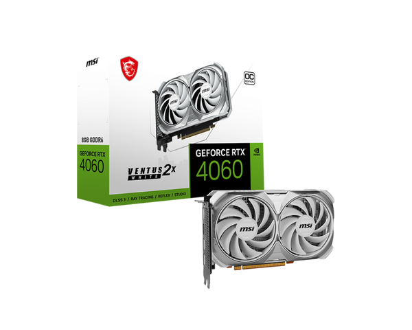 MSI GEFORCE RTX 4060 8GB VENTUS 2X OC EDITION - WHITE