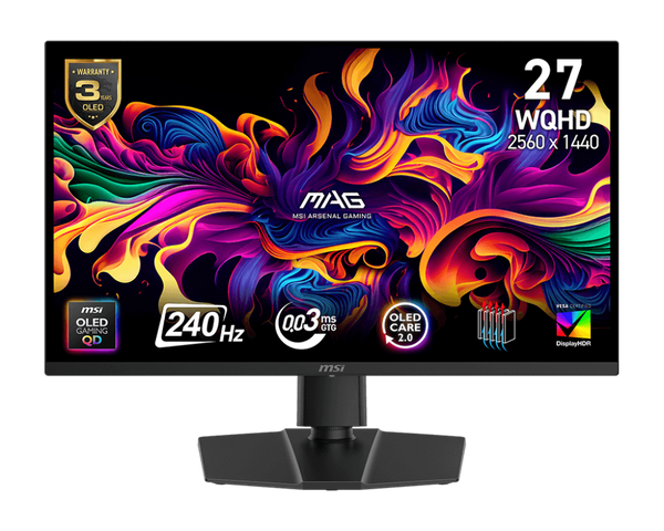 MSI MAG 273QP QD-OLED X24 27" WQHD 240HZ 0.03MS QD-OLED PANEL