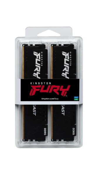 KINGSTON FURY BEAST 32GB (2x16GB) DDR5 6000MHz CL30 - BLACK