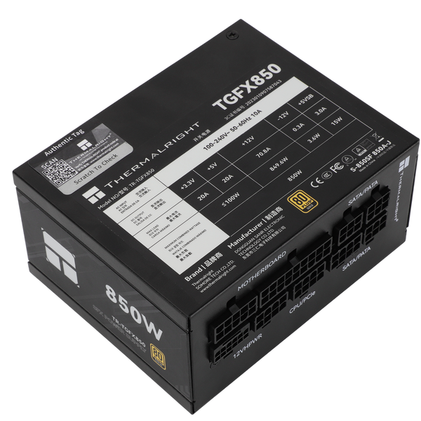 THERMALRIGHT 850W 80 PLUS GOLD ATX 3.0 FULLY MODULAR SFX - BLACK