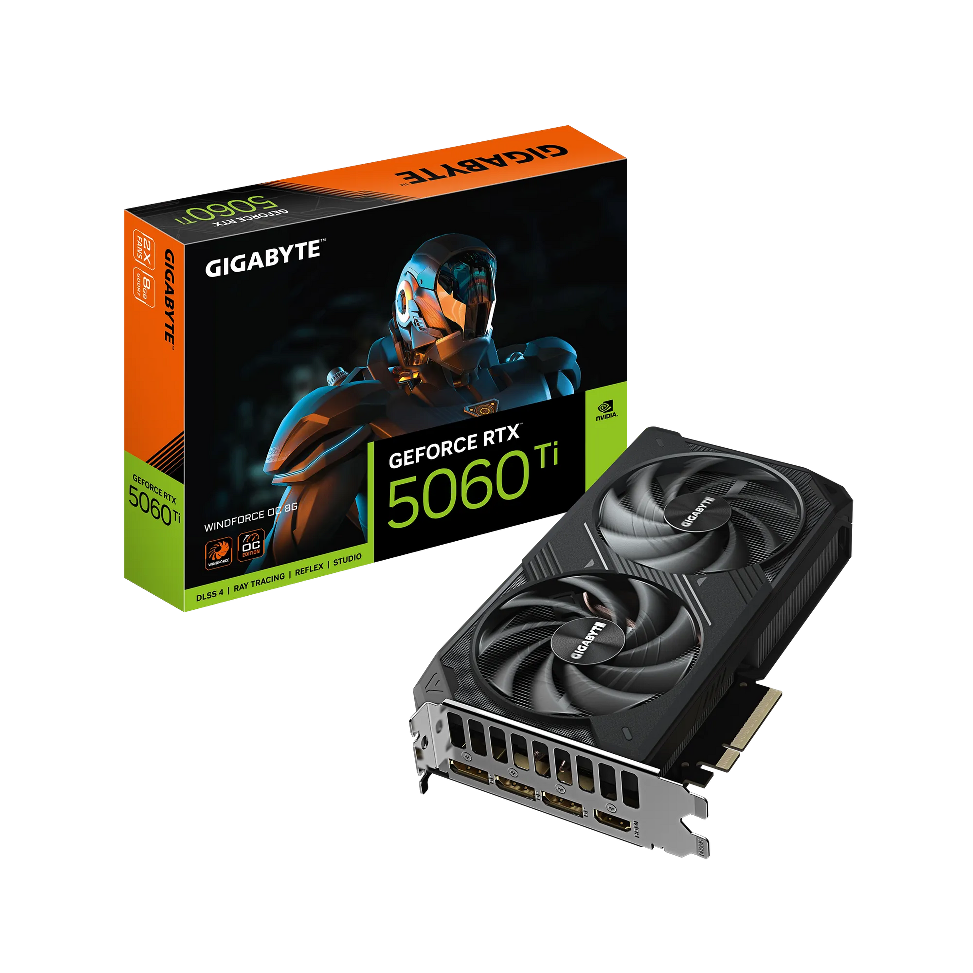 GIGABYTE GEFORCE RTX 5060 TI 8GB WINDFORCE OC - BLACK