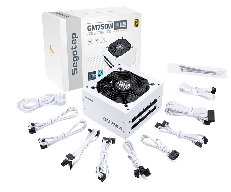 SEGOTEP GM750W 80 PLUS GOLD ATX 3.0 FULLY MODULAR - WHITE