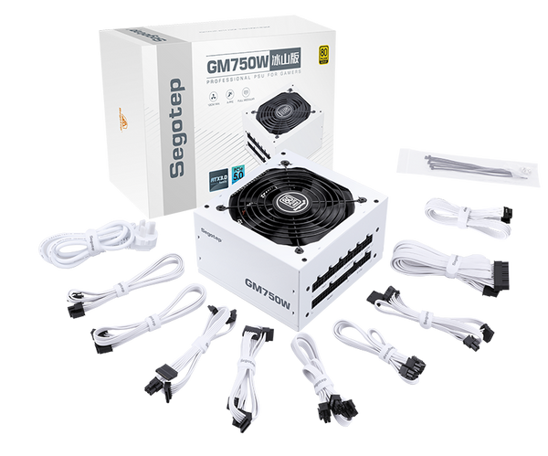 SEGOTEP GM750W 80 PLUS GOLD ATX 3.0 FULLY MODULAR - WHITE