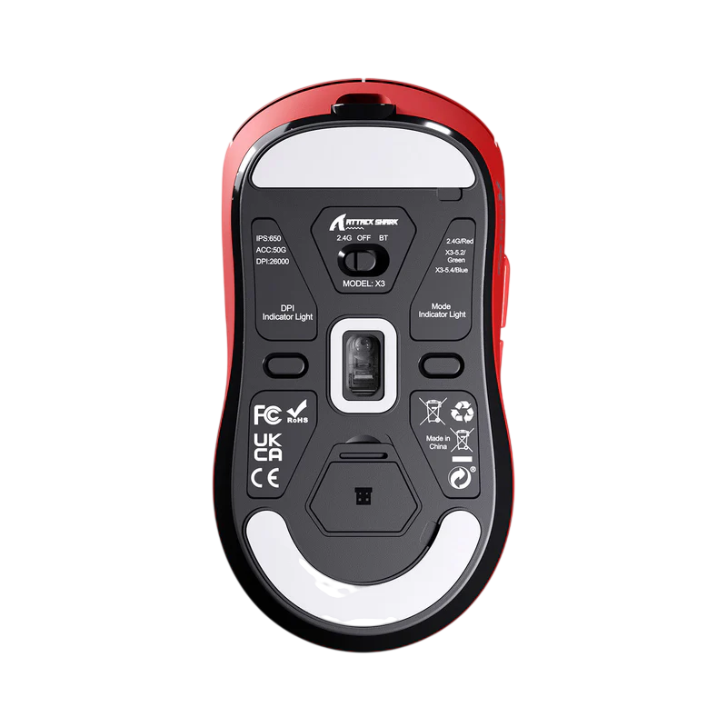 ATTACK SHARK X3 LIGHTWEIGHT WIRELESS - RED