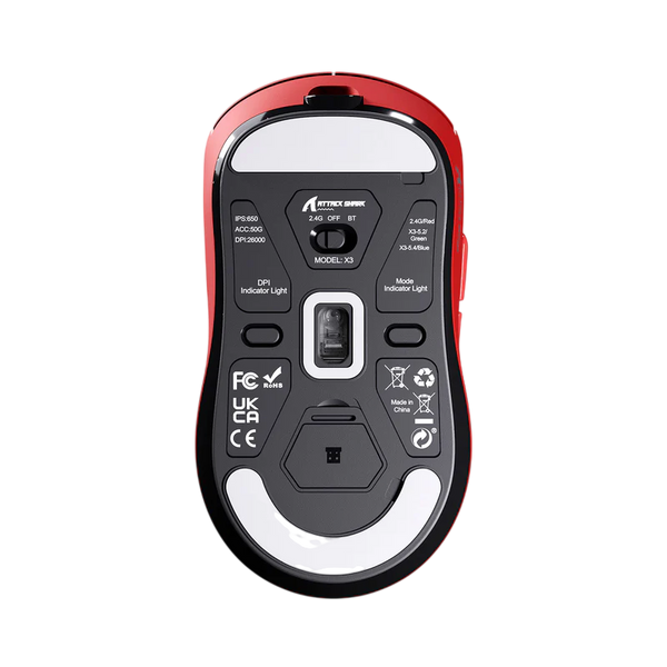 ATTACK SHARK X3 LIGHTWEIGHT WIRELESS - RED