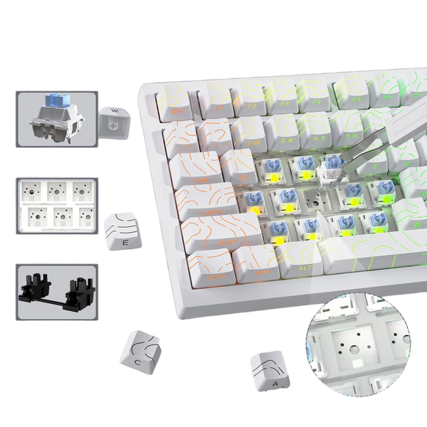 ATTACK SHARK X820 ULTRA - WHITE CONTOUR