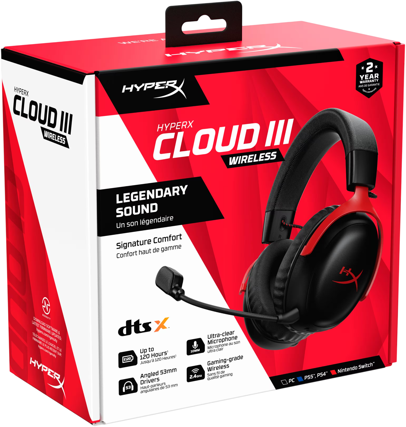 HYPERX CLOUD 3 WIRELESS - BLACK RED