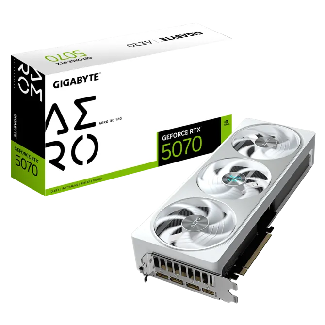 GIGABYTE GEFORCE RTX 5070 12GB AERO OC EDITION - WHITE