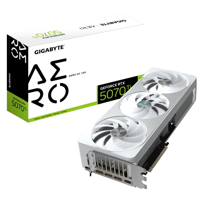 GIGABYTE GEFORCE RTX 5070 TI 16GB AERO OC EDITION - WHITE