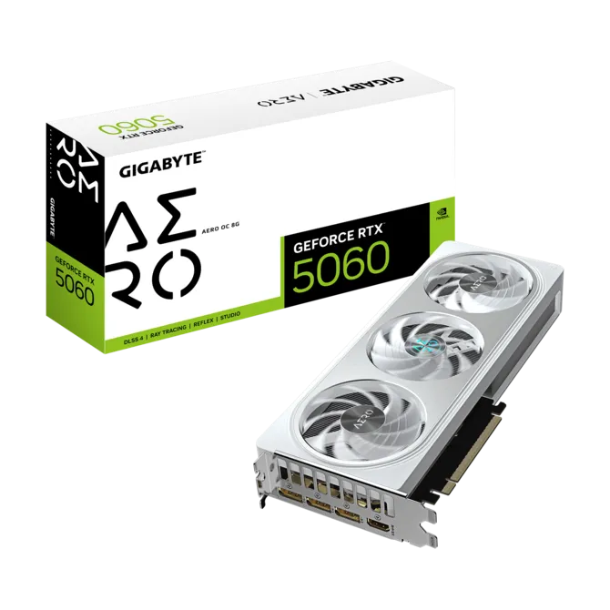 GIGABYTE GEFORCE RTX 5060 8GB AERO OC EDITION - WHITE