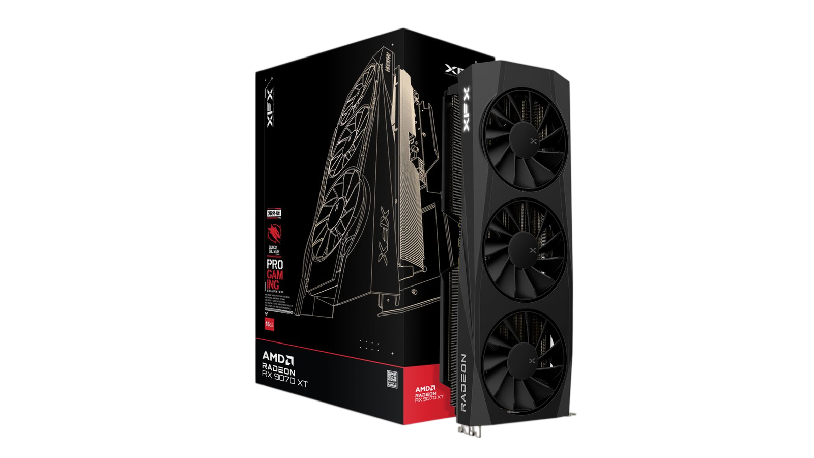 XFX AMD RADEON RX 9070XT 16 GB QUICKSILVER GAMING EDITION