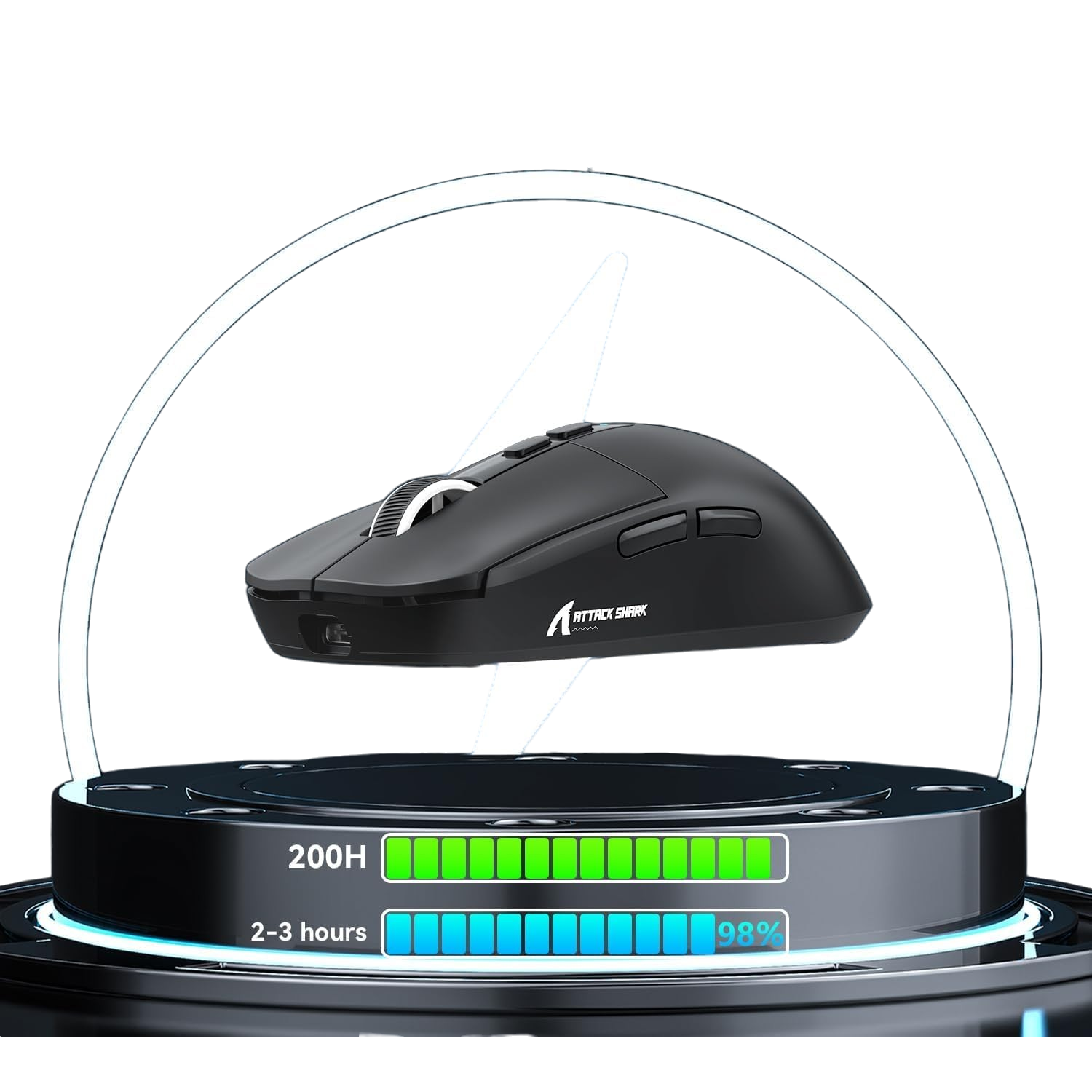 ATTACK SHARK X6 LIGHTWEIGHT WIRELESS - BLACK