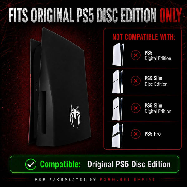 COVER PLATES AND FACEPLATE FOR PS5 FAT DISK EDITION - SPIDER MAN 2