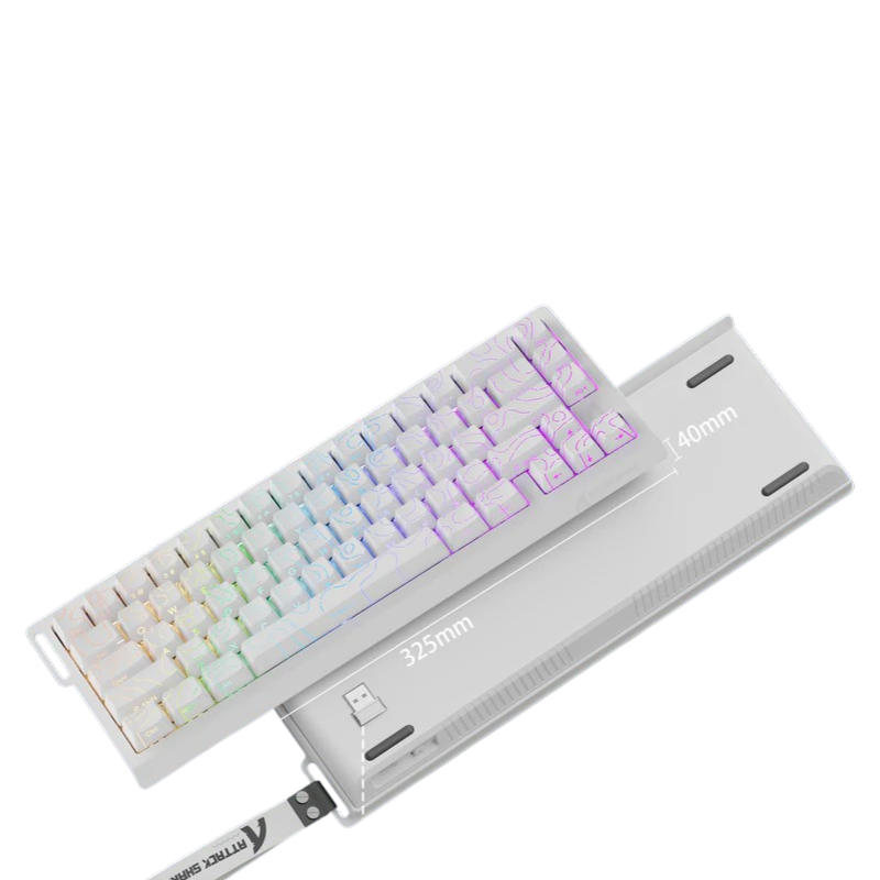 ATTACK SHARK X68 PRO HE - WHITE CONTOURS