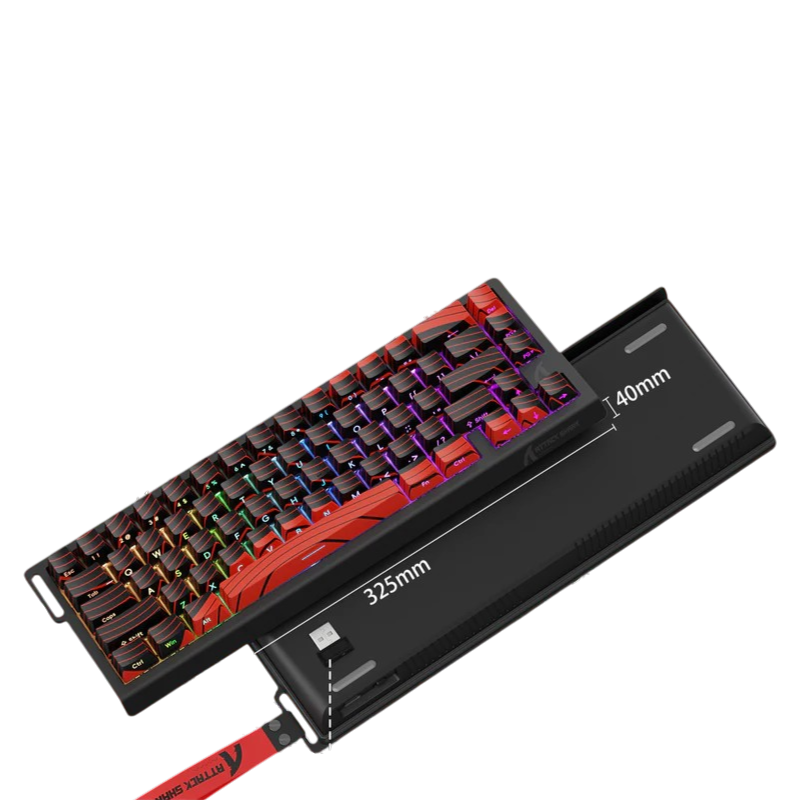 ATTACK SHARK X68 PRO HE - BLACK RED CONTOURS