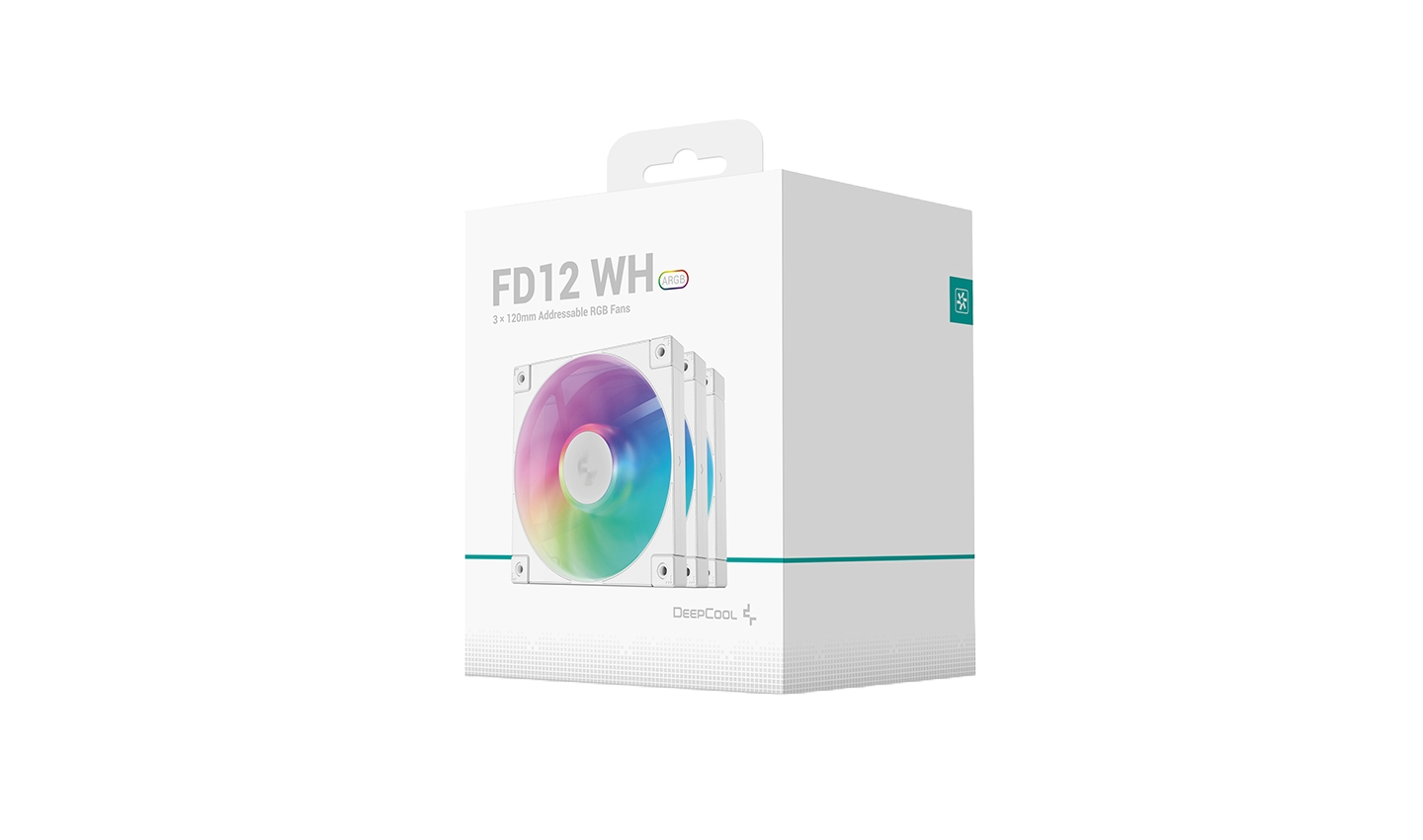 DEEPCOOL FD12 ARGB PACK OF 3 - WHITE