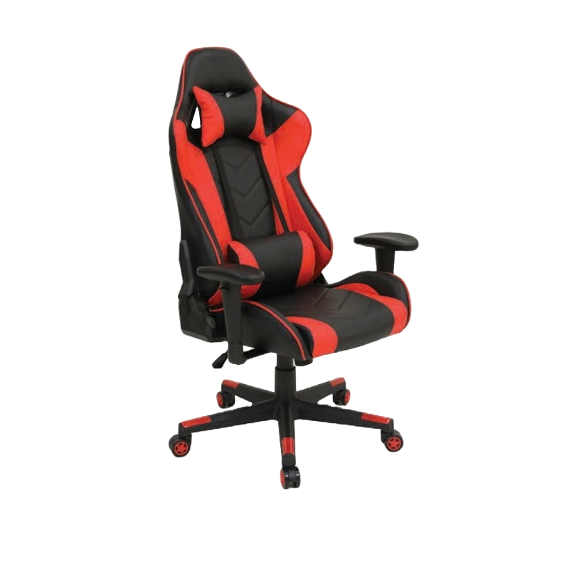 GAMING CHAIR RED PU LEATHER | HIGH BACK DESIGN | ADJUSTABLE ARMRESTS | UP TO 150KG CAPACITY