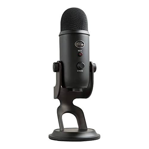 BLUE YETI BLACK USB MICROPHONE FOR STREAMING AND PODCAST