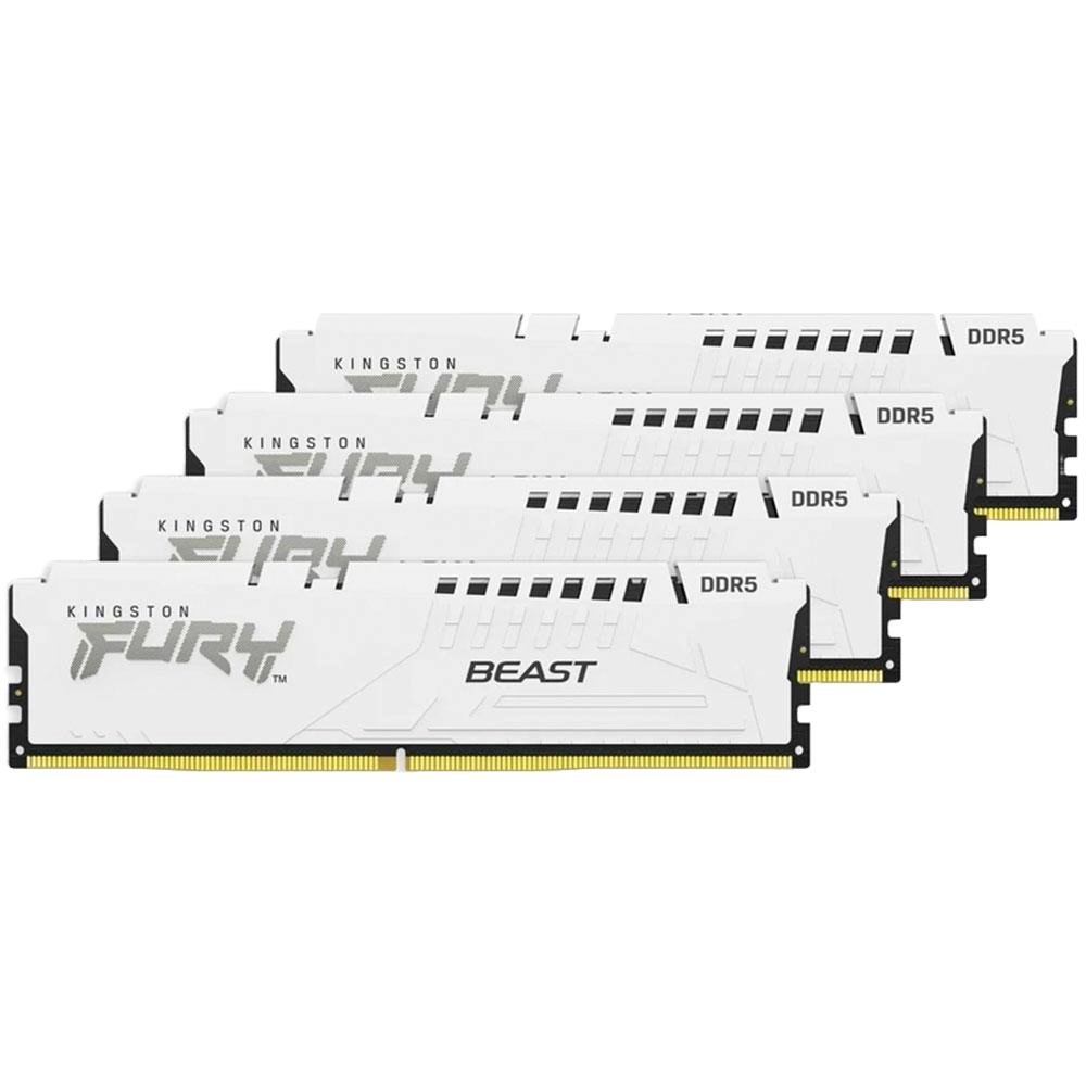 KINGSTON FURY BEAST 128GB (4x32GB) DDR5 5600MHz CL40 - WHITE