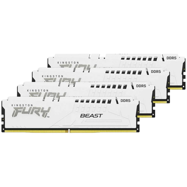 KINGSTON FURY BEAST 128GB (4x32GB) DDR5 5600MHz CL40 - WHITE
