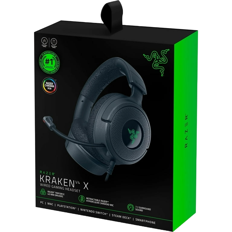 RAZER KRAKEN V4 X WIRED RGB GAMING HEADSET BLACK