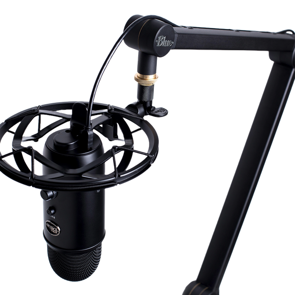 BLUE YETICASTER USB MICROPHONE WITH BOOM ARM AND SHOCK MOUNT FOR STREAMING AND PODCAST