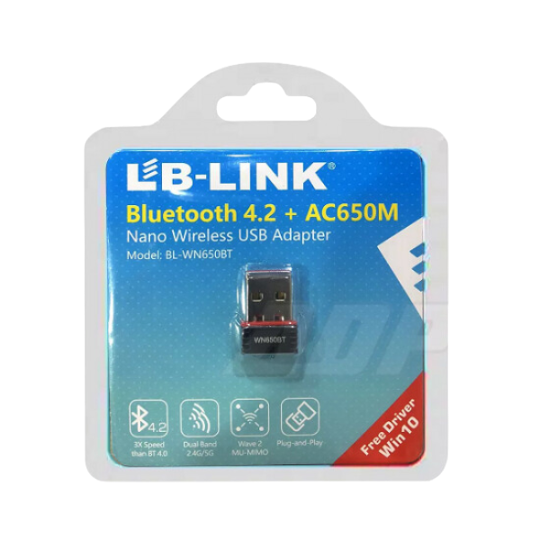 LB-LINK BL-WN650BT 650MBPS DUAL-BAND WI-FI + BLUETOOTH 4.2 USB ADAPTER