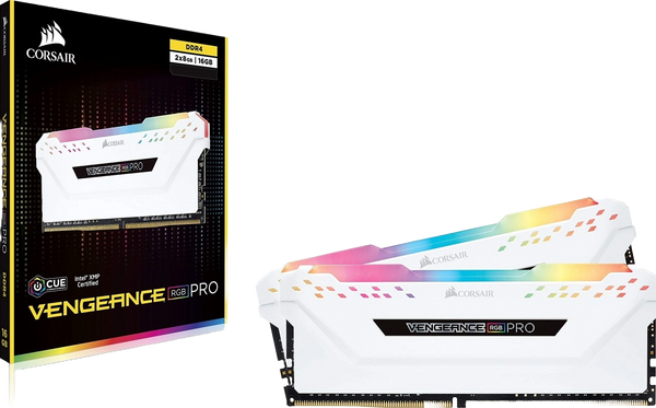 CORSAIR VENGEANCE RGB PRO 16GB (2x8GB) DDR4 3200MHz CL16 - WHITE