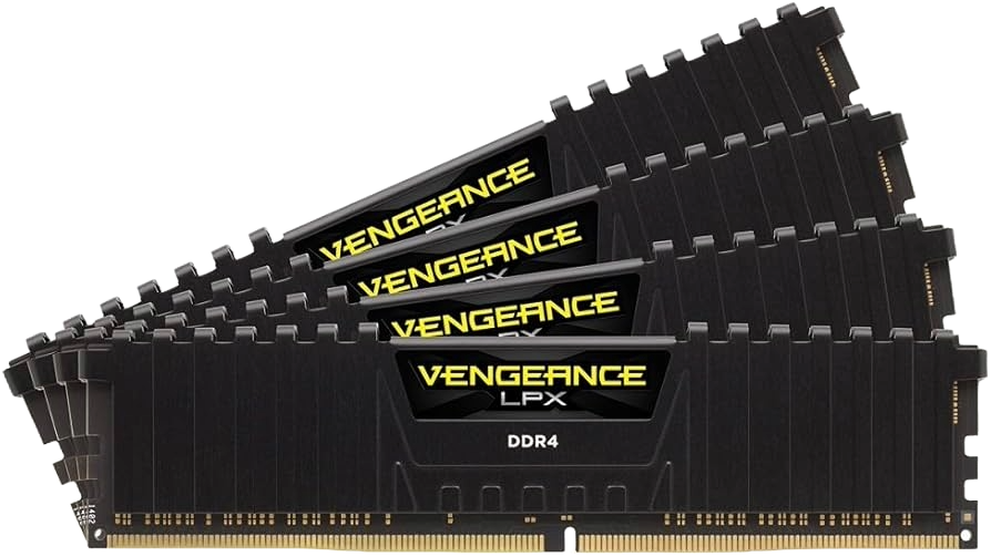 CORSAIR VENGEANCE LPX 64GB (4x16GB) DDR4 2666MHz CL16 - BLACK