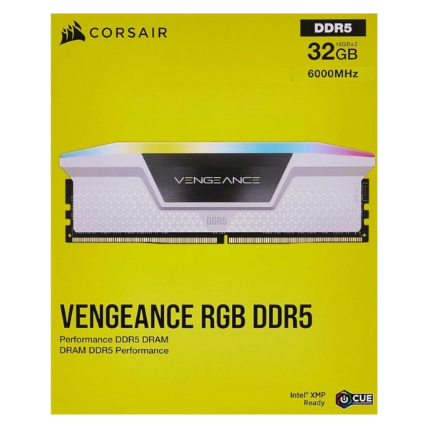 CORSAIR VENGEANCE RGB 32GB (2x16GB) DDR5 6000MHz CL36 - WHITE