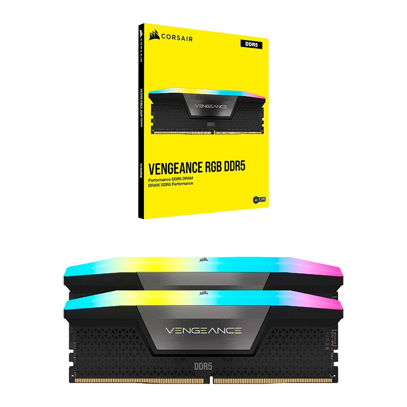 CORSAIR VENGEANCE RGB 32GB (2x16GB) DDR5 6000MHz CL28 - BLACK