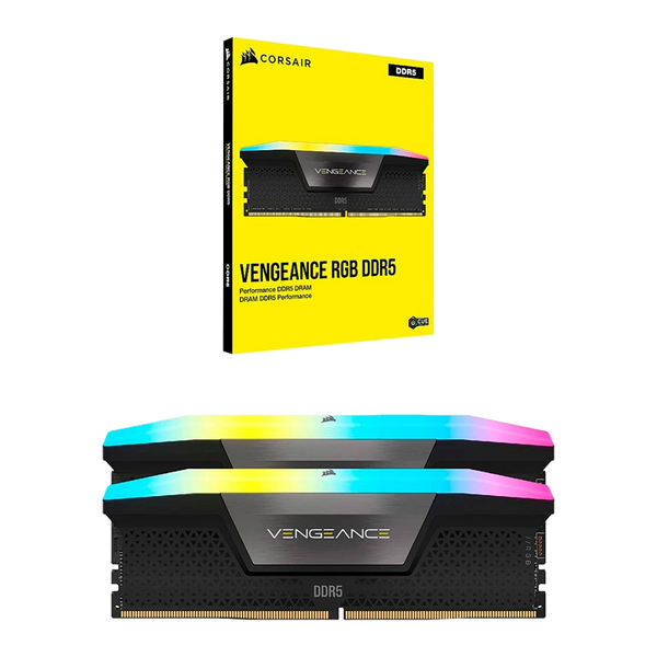 CORSAIR VENGEANCE RGB 32GB (2x16GB) DDR5 6000MHz CL28 - BLACK