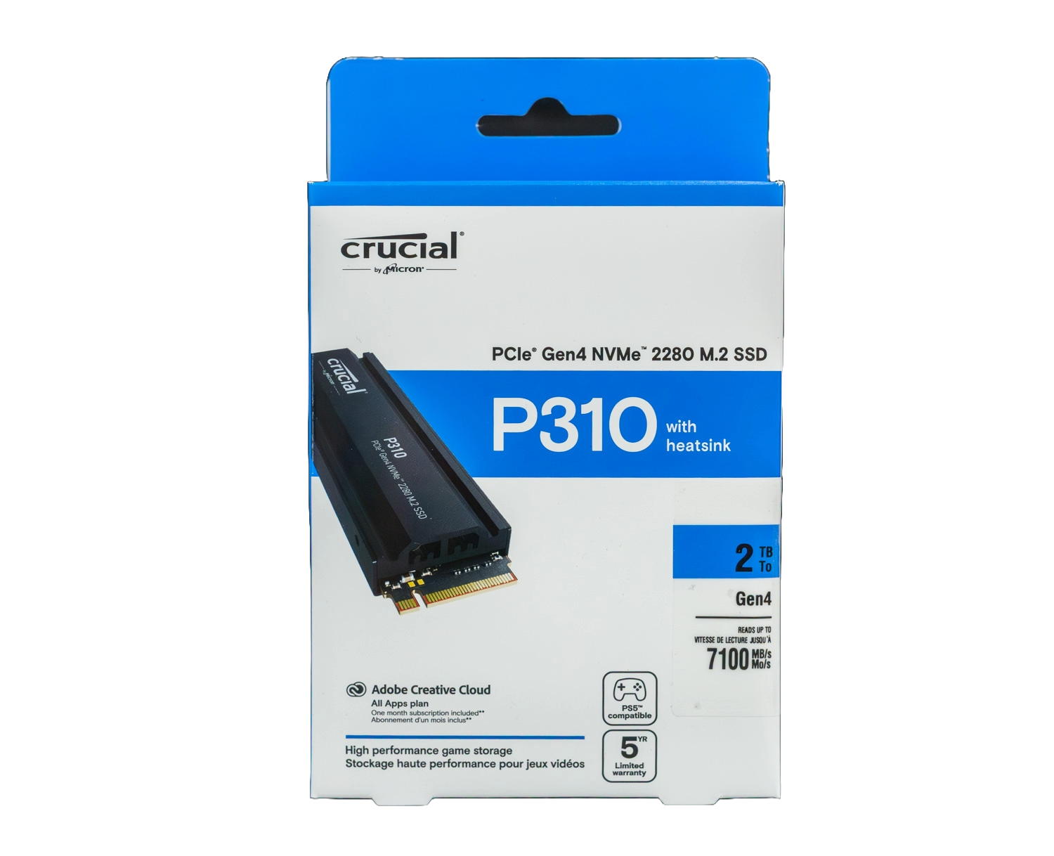 CRUCIAL P310 2TB WITH HEATSINK Nvme