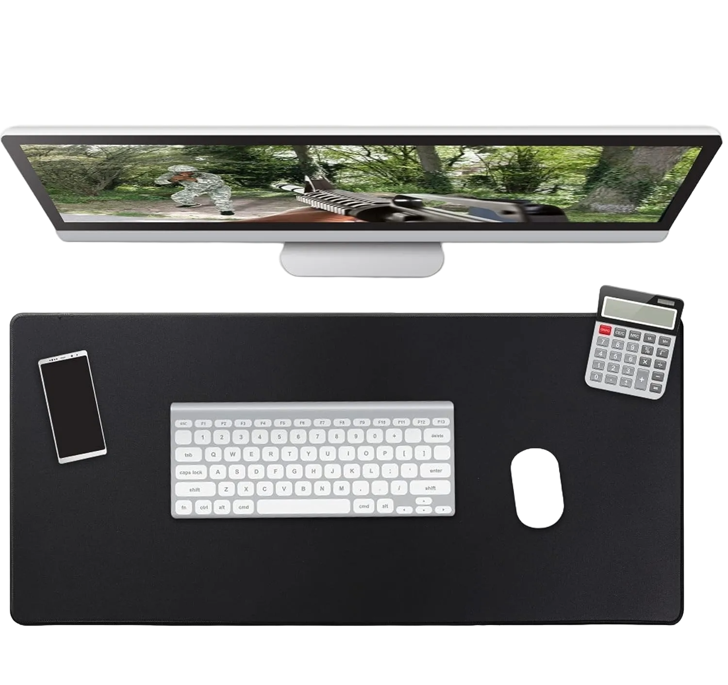 EXTENDED GAMING MOUSE PAD 100 X 50 CM FULL BLACK
