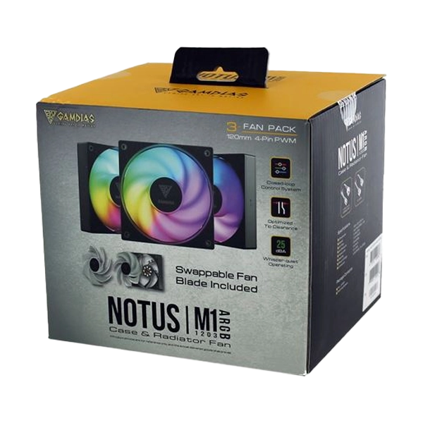 GAMDIAS NOTUS M1-1203 ARGB PWM PACK OF 3