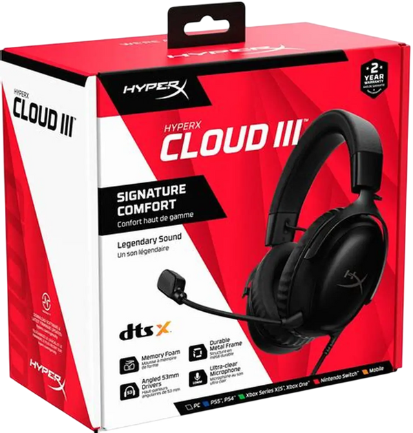 HYPERX CLOUD 3 WIRED - BLACK