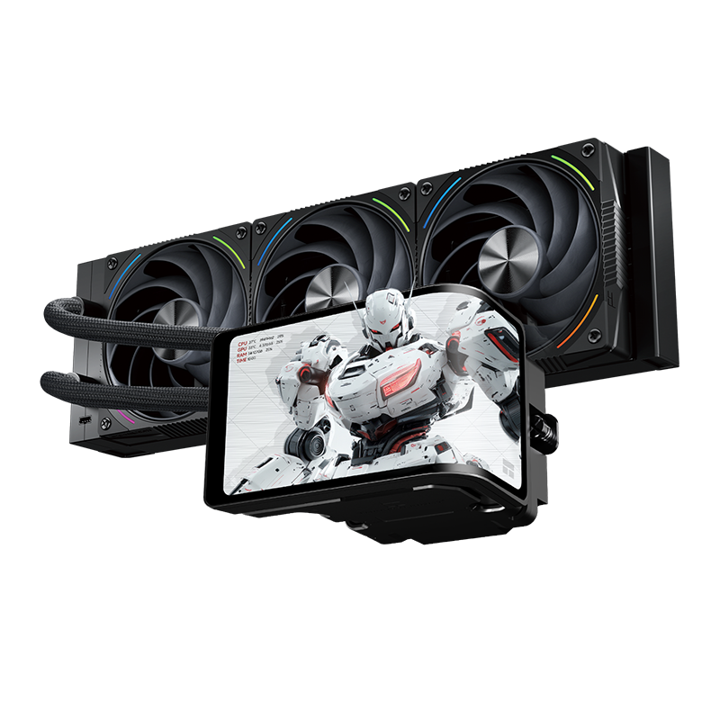 THERMALRIGHT WONDERVISION 360 TURBO ARGB BLACK 6.67" CURVED 3D SCREEN