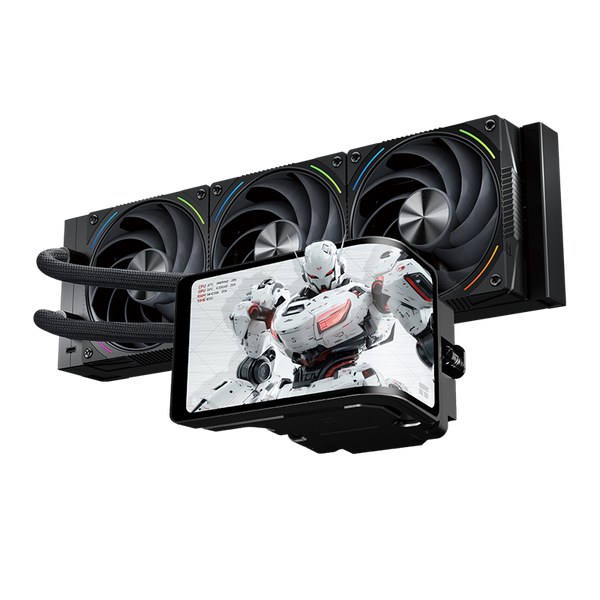 THERMALRIGHT WONDERVISION 360 TURBO ARGB BLACK 6.67" CURVED 3D SCREEN