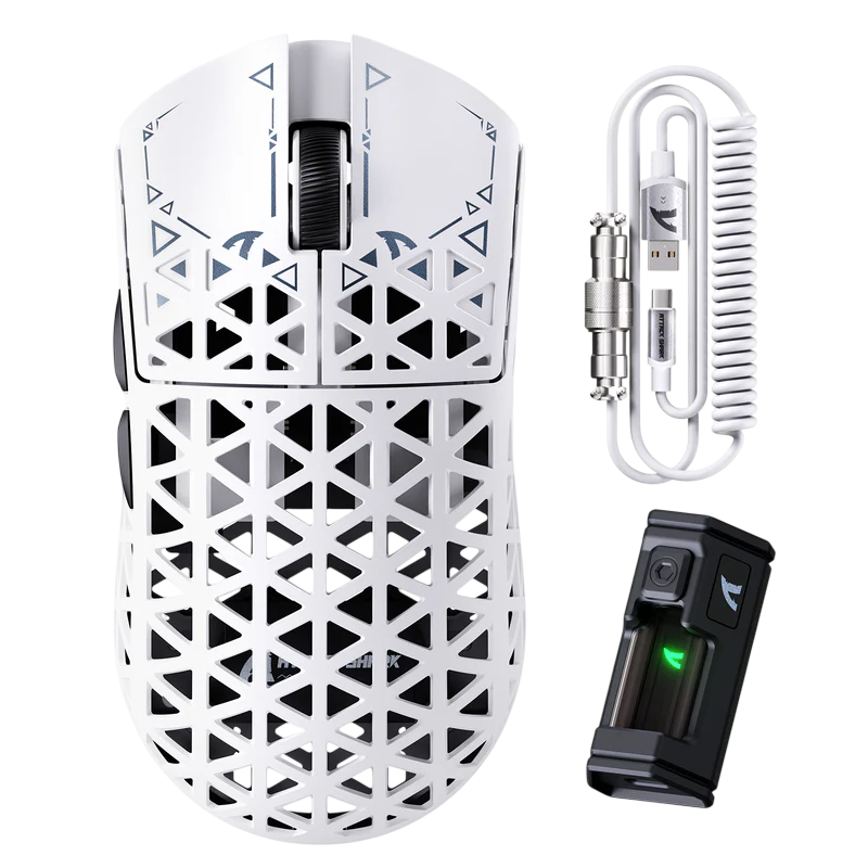 ATTACK SHARK R5 ULTRA CARBON FIBER - WHITE