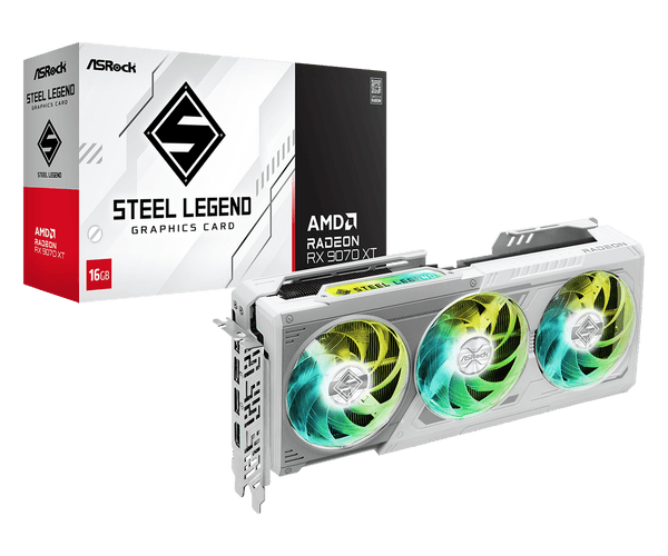 ASROCK AMD RADEON RX 9070 XT 16GB STEEL LEGEND
