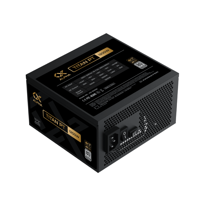 XIGMATEK TITAN PT 1200W 80 PLUS PLATINUM ATX 3.0 FULLY MODULAR - BLACK