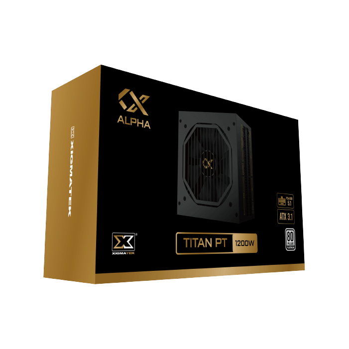 XIGMATEK TITAN PT 1200W 80 PLUS PLATINUM ATX 3.0 FULLY MODULAR - BLACK