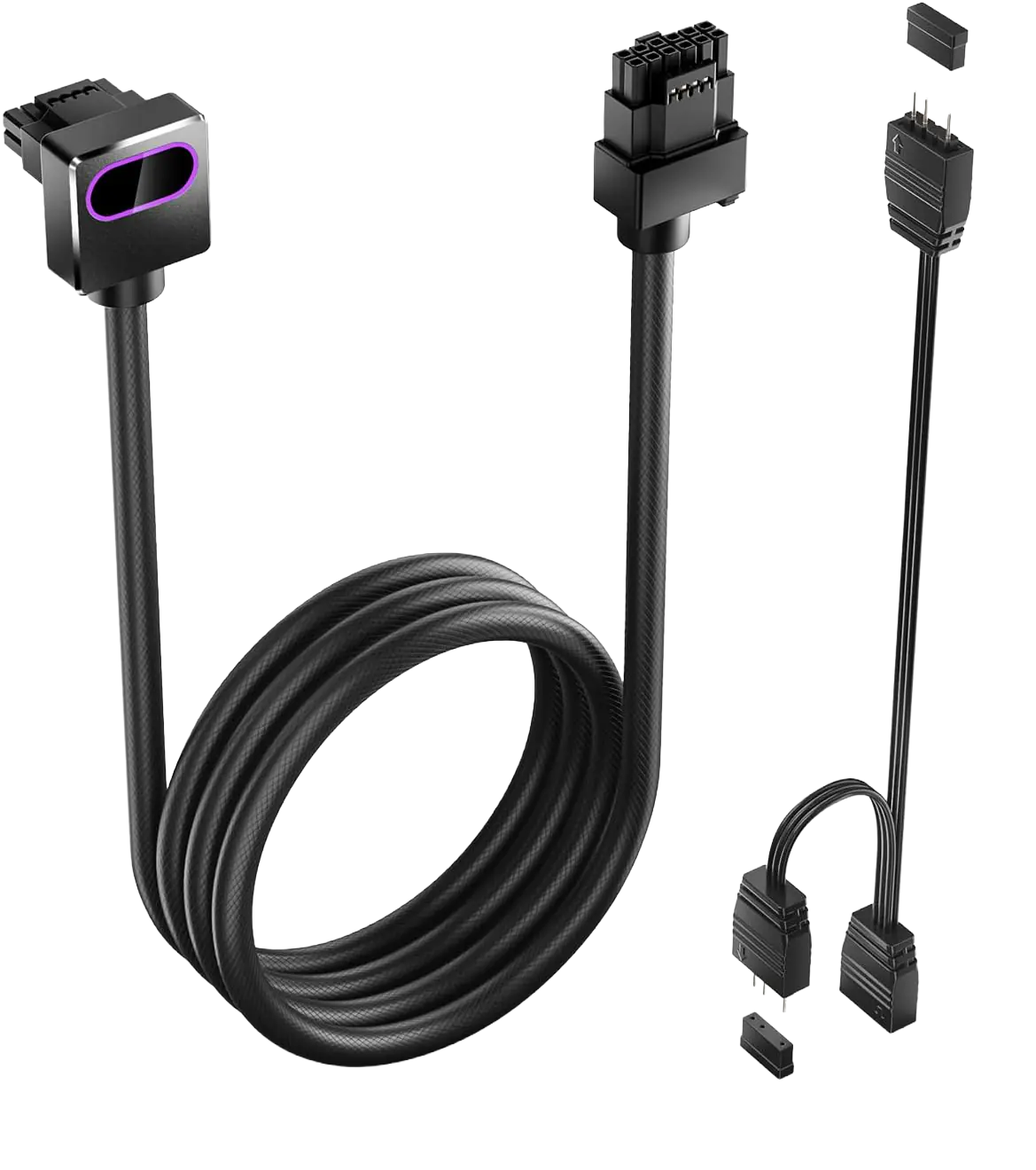 ASIA HORSE HYDRUS ARGB 16PIN GPU B 50CM EXTENSION CABLE - BLACK