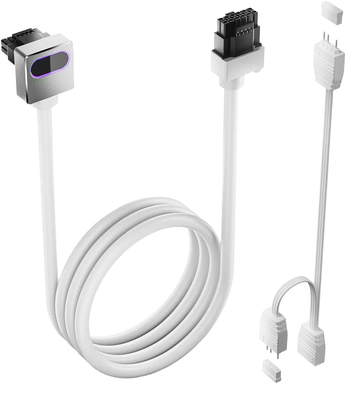 ASIA HORSE HYDRUS ARGB 16PIN GPU A 50CM EXTENSION CABLE - WHITE
